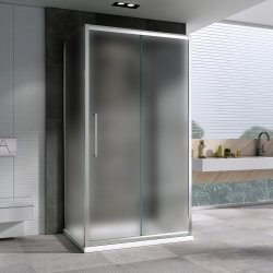 Душевой уголок Abber Schwarzer Diamant AG30130MH-S50M-S50M 130x50 раздвижной, профиль хром
