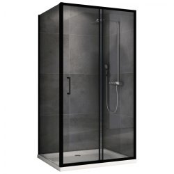Душевой уголок Abber Schwarzer Diamant AG30150B5-S80B5 150x80 раздвижной, профиль черный