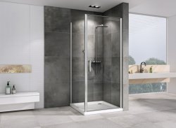 Душевой уголок Abber Sonnenstrand AG04060-S90 60x90 распашной, профиль хром