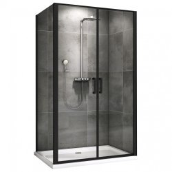 Душевой уголок Abber Sonnenstrand AG04100BC-S90B 100x90 распашной, профиль черный