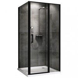 Душевой уголок Abber Sonnenstrand AG04100BS-S90B 100x90 распашной, профиль черный