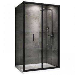 Душевой уголок Abber Sonnenstrand AG07120B-S100B 120x100 складной, профиль черный