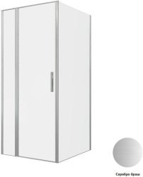 Душевой уголок Allen Brau Priority 3.31026.BA+3.31047.BA 90x100 распашной, профиль серебро