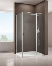 Душевой уголок Allen Brau Priority 3.31001.00+3.31016.00 90x90 распашной, профиль хром