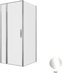 Душевой уголок Allen Brau Priority 3.31025.00+3.31043.00 90x90 распашной, профиль хром