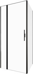 Душевой уголок Allen Brau Priority 3.31027.BBA+3.31045.BBA 90x90 распашной, профиль черный