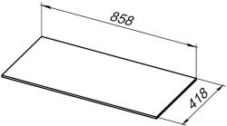 Столешница Allen Brau Liberty 1.330012.G 90x42 из керамогранита, графит