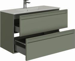 Тумба под раковину Allen Brau Eclipse 1.E1002.CGM 80x46 2.0 олива матовая