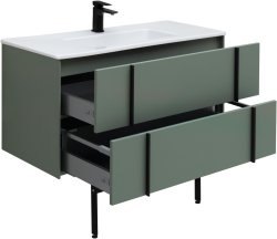 Тумба под раковину Allen Brau Reality 1.32007.CGM 100x46 олива матовая