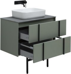 Тумба под раковину Allen Brau Reality 1.32005.CGM 80x46 олива матовая