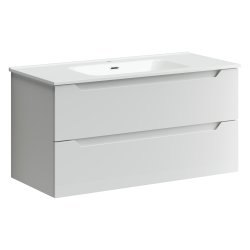 Тумба под раковину Sancos Norma 2.0 NR2.0100W 100x45 подвесная, белый глянец