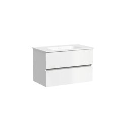 Тумба под раковину Sancos Urban UR80W 80x45 подвесная, белый глянец
