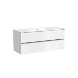 Тумба под раковину Sancos Urban UR120-1W 120x45 подвесная, белый глянец