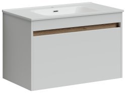 Тумба под раковину Sancos Smart SM80W 80x45 подвесная, белый глянец