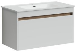 Тумба под раковину Sancos Smart SM90W 90x45 подвесная, белый глянец