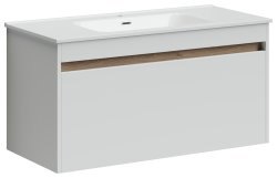 Тумба под раковину Sancos Smart SM100W 100x45 подвесная, белый глянец