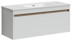 Тумба под раковину Sancos Smart SM120-1W 120x45 подвесная, белый глянец