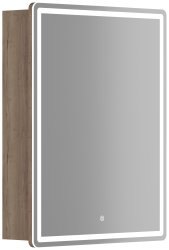 Зеркальный шкаф с подсветкой Sancos Mirror MI60EG 59x74, дуб галифакс натуральный