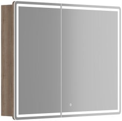 Зеркальный шкаф с подсветкой Sancos Mirror MI100EG 99x74, дуб галифакс натуральный