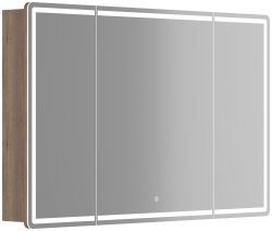 Зеркальный шкаф с подсветкой Sancos Mirror MI120EG 119x74, дуб галифакс натуральный