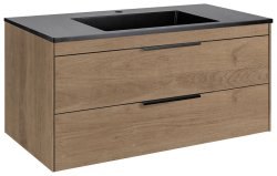 Тумба под раковину Vincea Кьяра 2D VMC-2C2100NO 100x48 подвесная, натуральный дуб