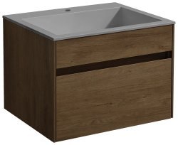 Тумба под раковину Vincea Кьяра VMC-2C600TO 60x48 подвесная, табачный дуб