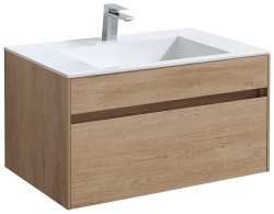 Тумба под раковину Vincea Кьяра VMC-2C800NO 80x48 подвесная, натуральный дуб