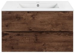 Тумба под раковину Vincea Миа VMC-2MC800RW 80x50 подвесная, темное дерево
