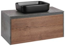 Тумба под раковину Vincea Меза VMC-2MS100TB 100x50 подвесная, T.Oak + Beton