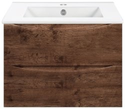 Тумба под раковину Vincea Миа VMC-2MC700RW 70x50 подвесная, темное дерево
