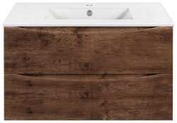 Тумба под раковину Vincea Миа VMC-2MC900RW 90x50 подвесная, темное дерево