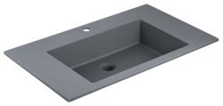 Раковина Vincea VCB-13800G 80x48, серая матовая