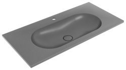 Раковина Vincea VCB-4H100G 100x48, серый шелк