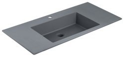 Раковина Vincea VCB-13100G 100x48, серая матовая
