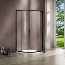 Душевой уголок Vincea Garda VSQ-1G900CLB 90x90, профиль черный