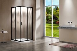 Душевой уголок Vincea Garda VSS-1G900CHB 90x90, профиль черный