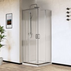 Душевой уголок Vincea City VSS-5CT800CL 80x80, профиль хром