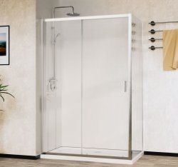 Душевой уголок Vincea City VSR-5CT9011CL 110x90, профиль хром
