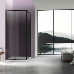 Душевой уголок Vincea Slim-N VSS-4SN900CGB 90x90, профиль черный