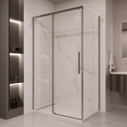 Душевой уголок Vincea Stella VSR-1ST9016CLGM 160x90, профиль вороненая сталь