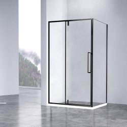 Душевой уголок Vincea Slim-N VSR-4SNP1010CLB 100x100, профиль черный