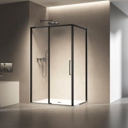 Душевой уголок Vincea Slim VSR-6SL8013CLB 130x80, профиль черный