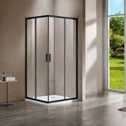 Душевой уголок Vincea Garda VSS-1G8090CLB 90x80, профиль черный
