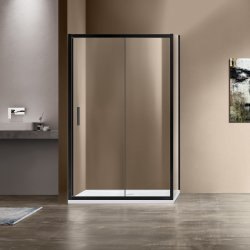 Душевой уголок Vincea Garda VSR-1G1013CLB 130x100, профиль черный