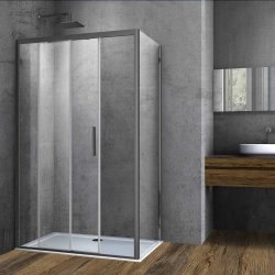 Душевой уголок Vincea Soft VSR-3SO8012CLGM 120x80, профиль вороненая сталь