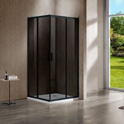 Душевой уголок Vincea Garda VSS-1G1111CGB 110x110, профиль черный