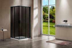 Душевой уголок Vincea Garda VSS-1G1112CGB 120x110, профиль черный
