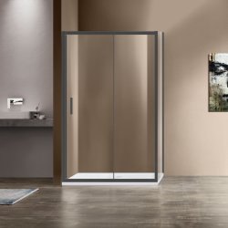Душевой уголок Vincea Garda VSR-1G9013CLGM 130x90, профиль вороненая сталь