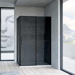 Душевой уголок Vincea Slim Soft VSR-1SS9012CGB 120x90, профиль черный