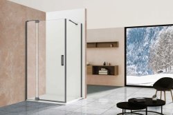 Душевой уголок Vincea Extra VSR-1E111290CLGM 1100/1200x90, профиль вороненая сталь